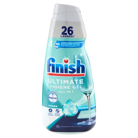 Finish Ultimate + Igiene Gel Napisan Regular gel lavastoviglie 42 lavaggi 560 ml